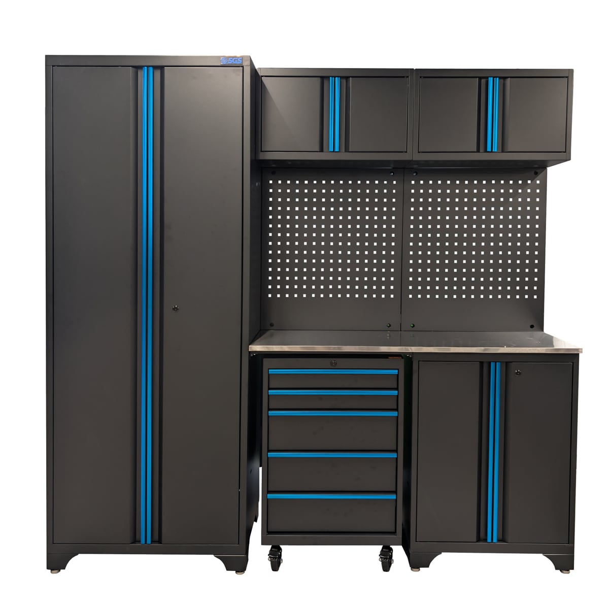 SGS 6pc Modular Garage Storage - Blue